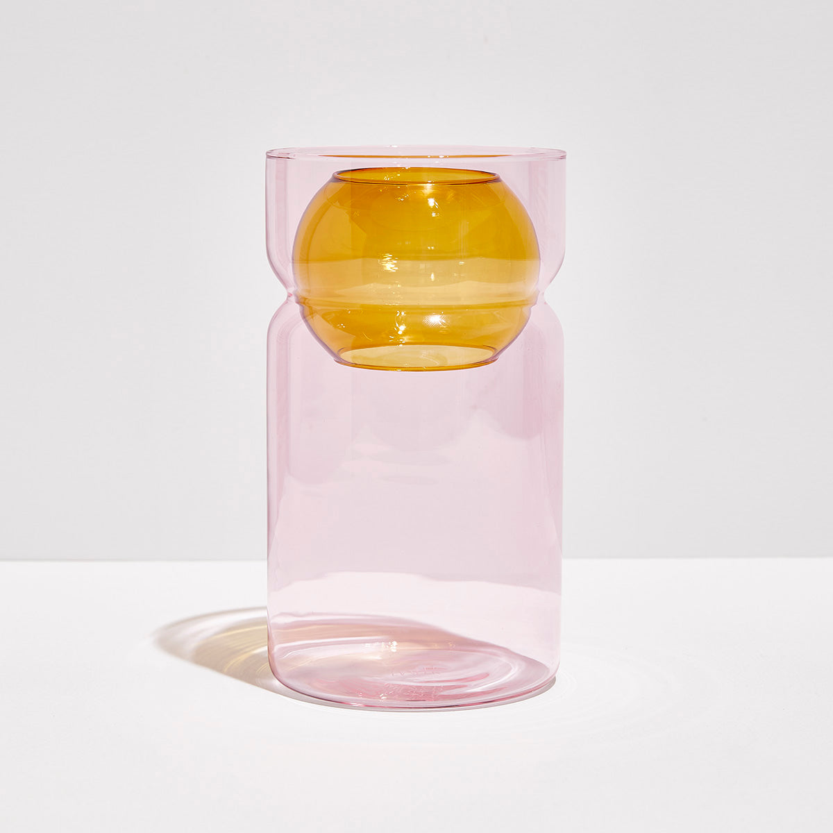 Balance Vase - Pink & Amber