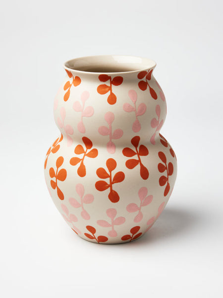Happy Vase Wide Clover Pink