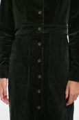 Mansfield Cord Dress -Hunter Green