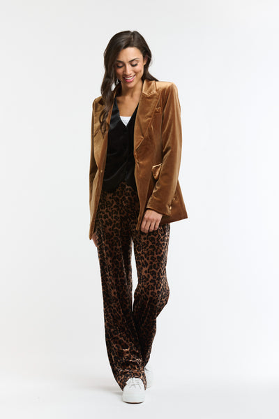 Jets Velvet Jacket - Caramel