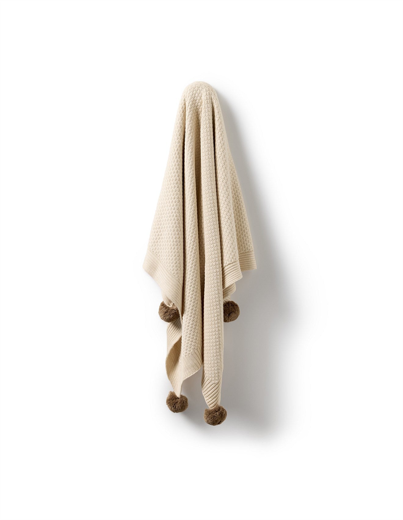 Organic Knitted Blanket - Cream