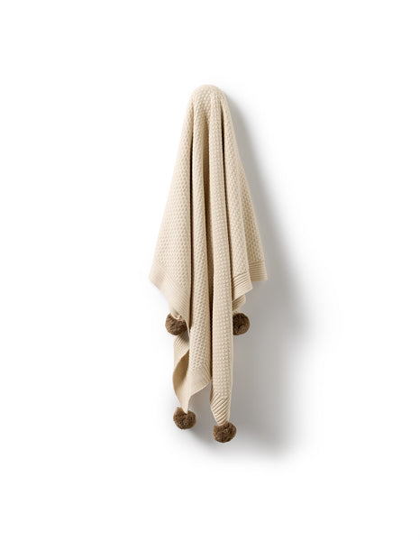 Organic Knitted Blanket - Cream
