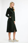 Mansfield Cord Dress -Hunter Green