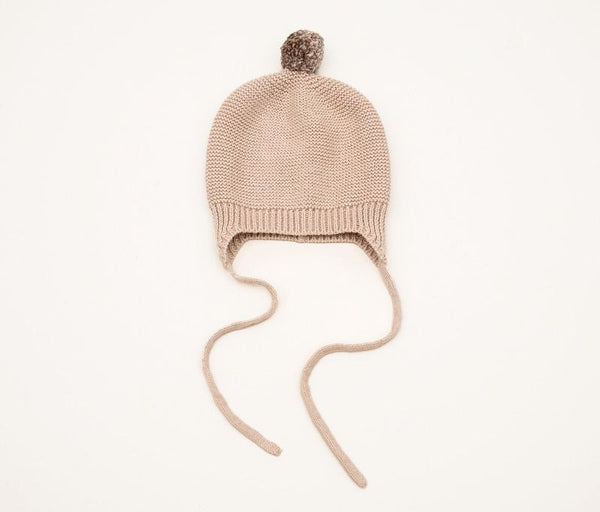 Huggie Pom Pom Knit - Rice