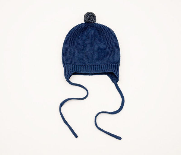 Huggie Pom Pom Knit - Denim