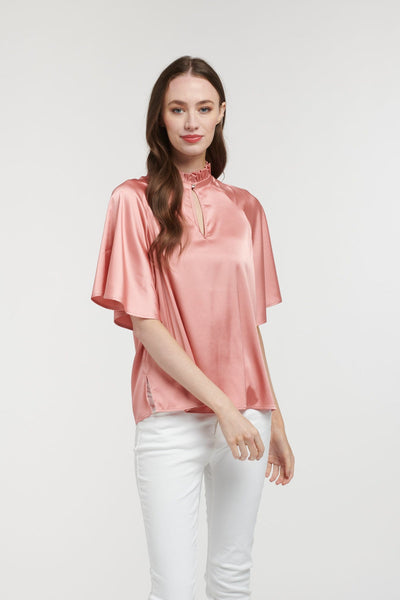 Angelica Satin Top -4 Colours
