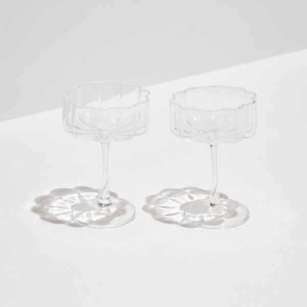 Wave Coupe- set of 2 Clear