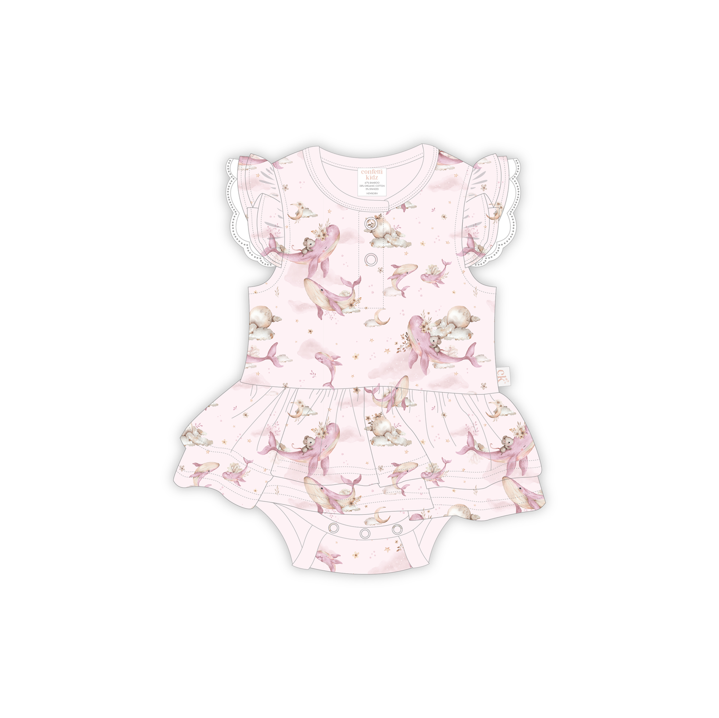 Whimsical Whale - Bodysuit Dress