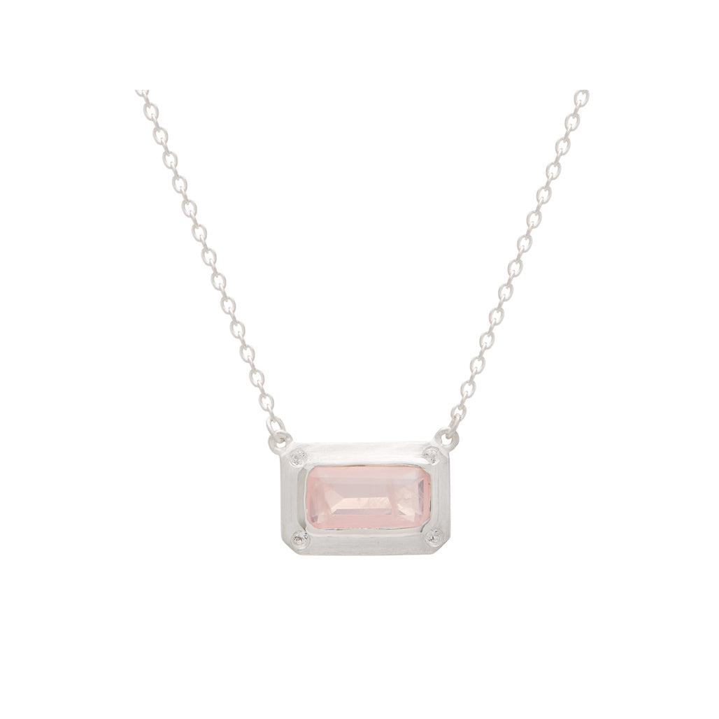 Rose Quartz Pendant  - Sterling
