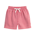 Red Plaid Check Shorts