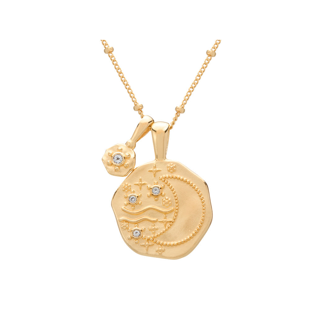 Night Sky Pendant 18 kt Gold Plated