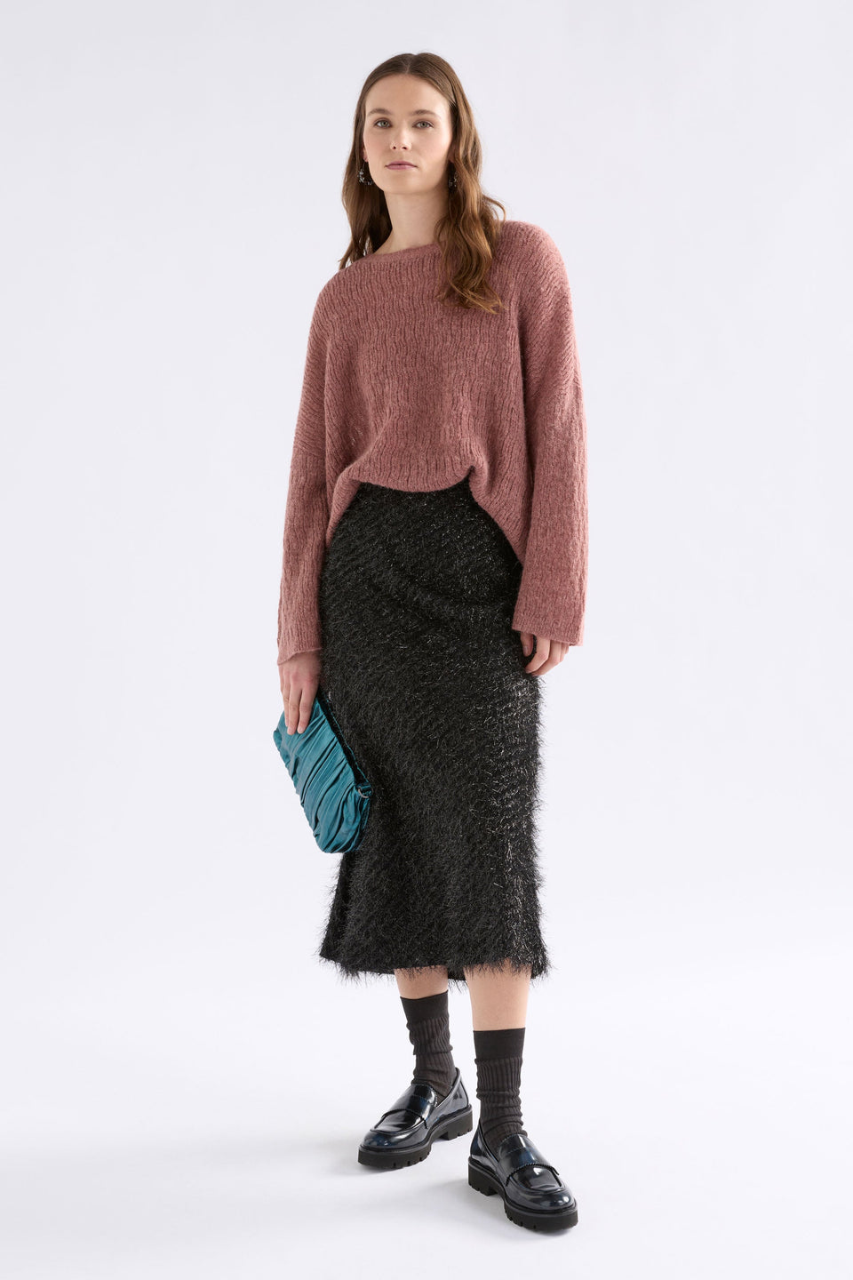 Agna Pattern Sweater - Rosewood