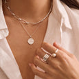 Pendant Disk Necklace - Sterling