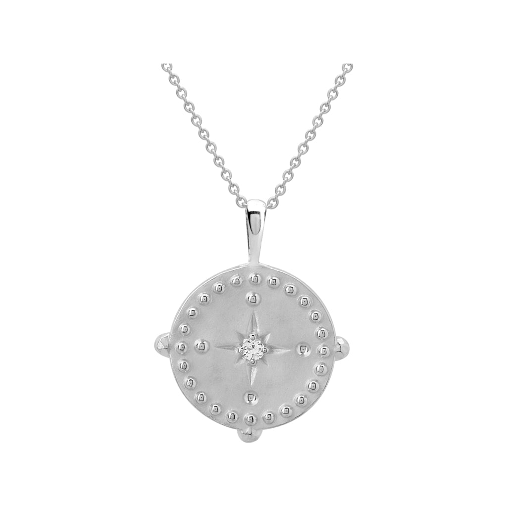 Pendant Disk Necklace - Sterling