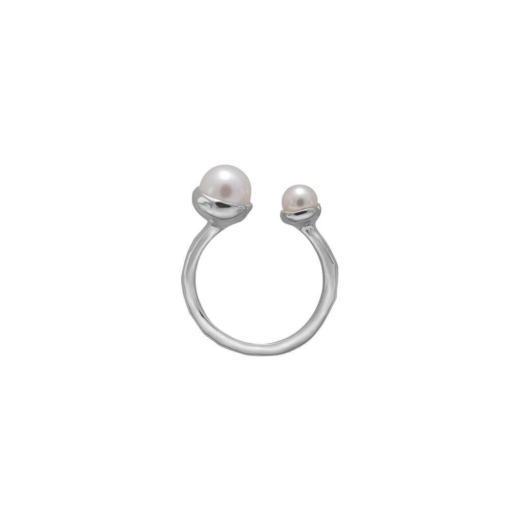 Riviera Double Pearl Ring - Sterling