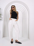 Leo Barrel Jeans White
