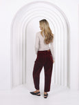 Toni Barrel Cord Jeans - Brunette
