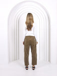 Toni Barrel Cord Jeans - Sage