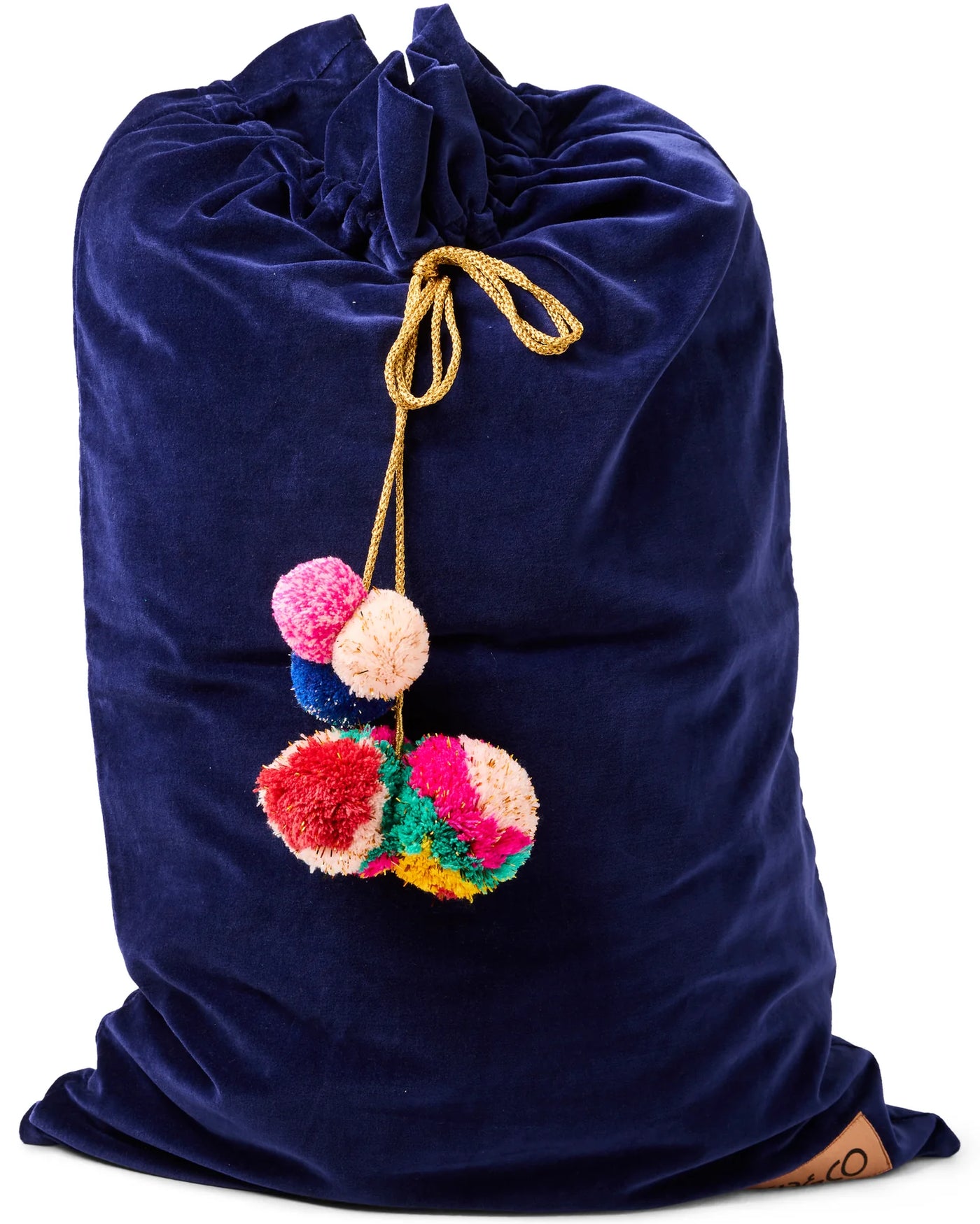 Navy Velvet Santa Sack