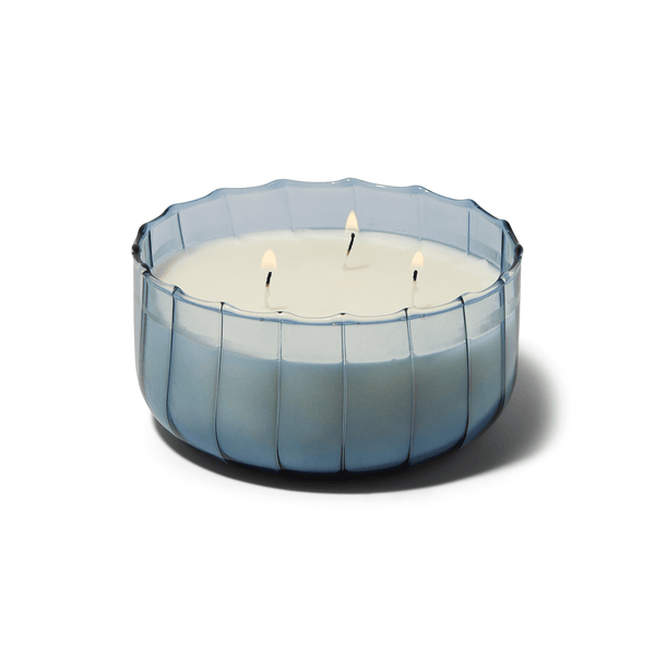 Ripple Glass Candle - Peppered Indigo