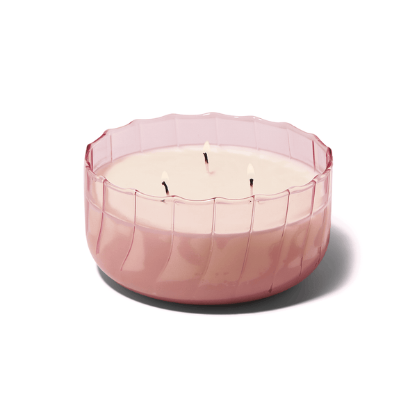 Ripple Glass Candle - Desert Peach