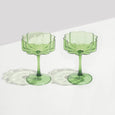 Wave Coupe- set of 2 green