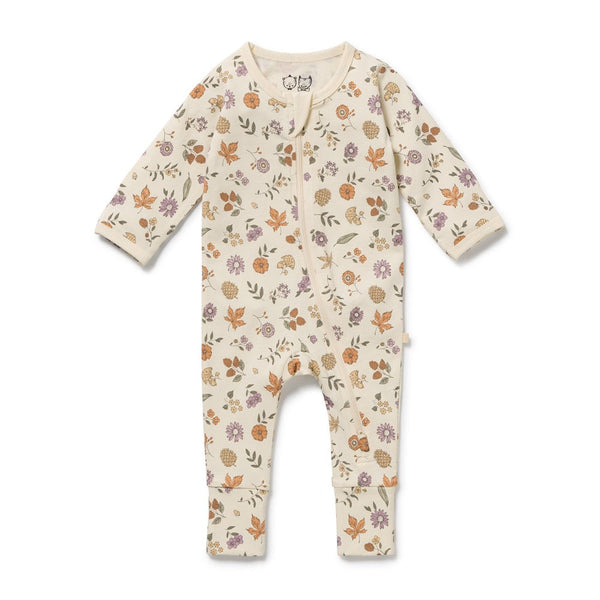 Maple glow Organic Zipsuit with Feet