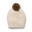 Organic Knitted Bubble Hat  - Cream