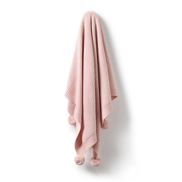Organic Knitted Blanket - Marshmallow