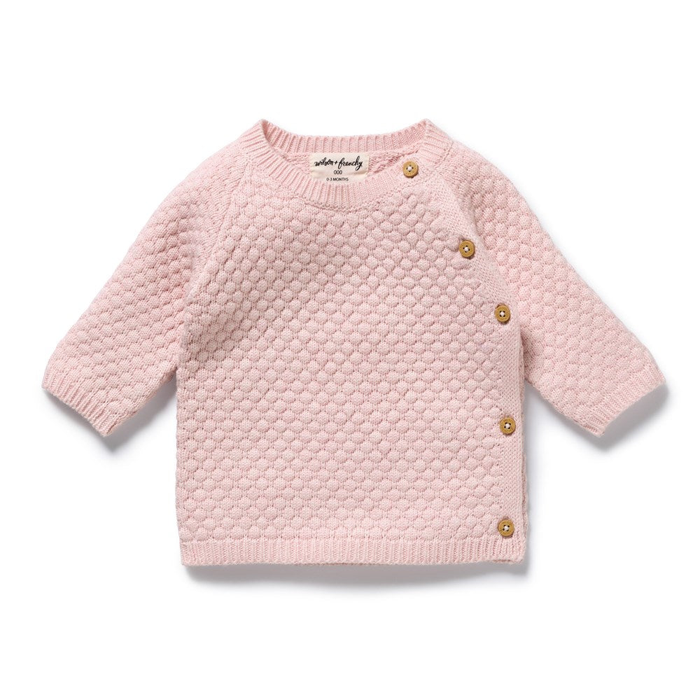 Marshmallow Organic Knit Bubble Cardigan