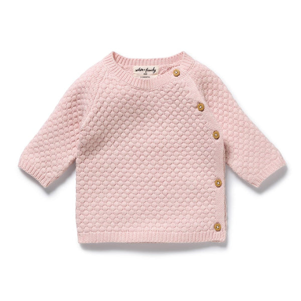 Marshmallow Organic Knit Bubble Cardigan