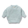 Organic Knit Jumper - Cloud Blue