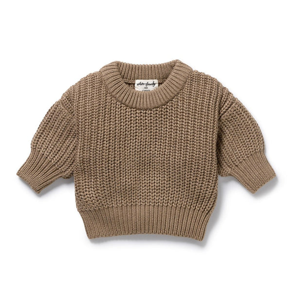 Organic Knit Jumper - Chestnut