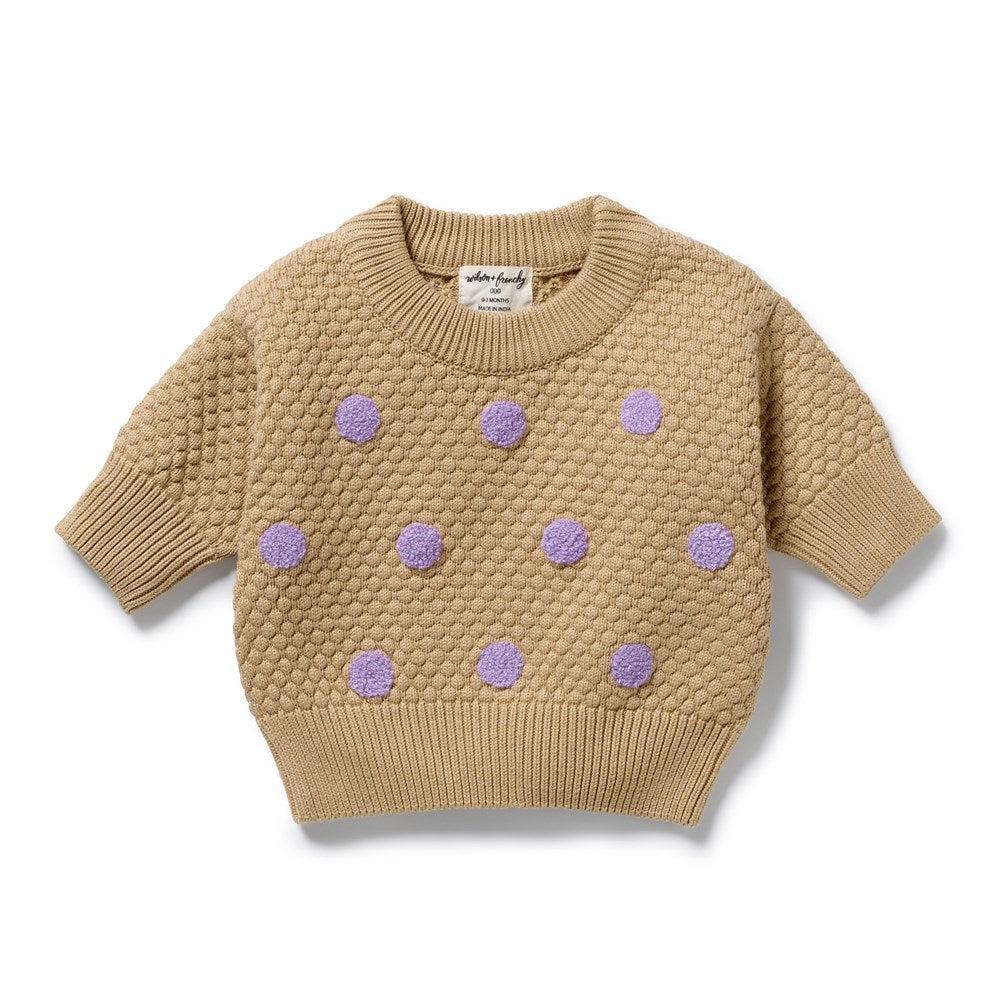Oat and Mulberry Knit Jumper