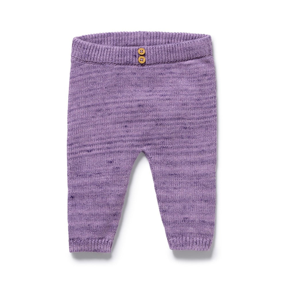 Organic Knit Legging - Mulberry