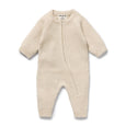Organic Knitted Bauble Growsuit -Cream