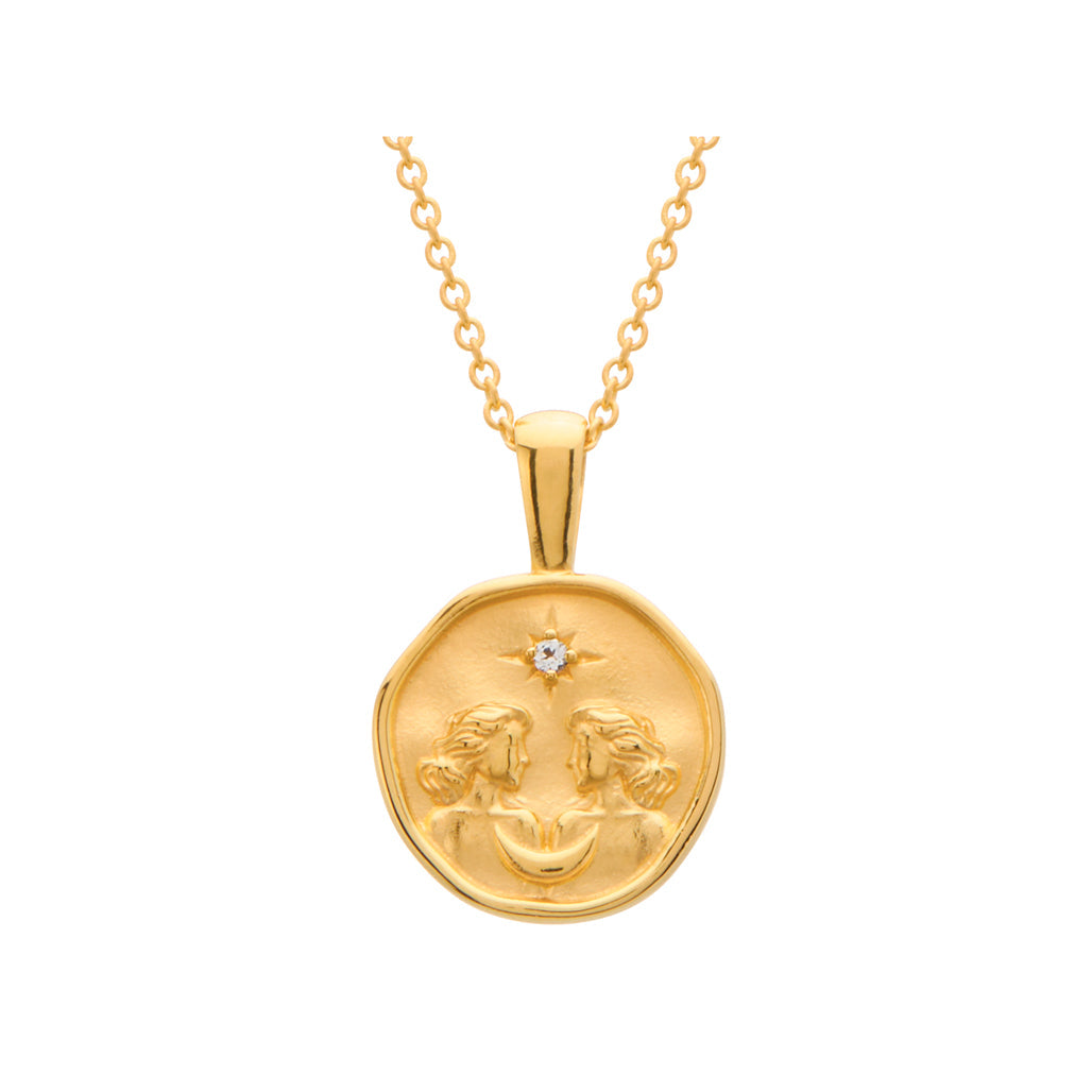 Gemini Necklace - 18 kt Gold Plate