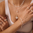 Aphrodite Pearl Drop Necklace Sterling
