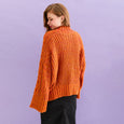 Sarah High Neck Jumper - Orange